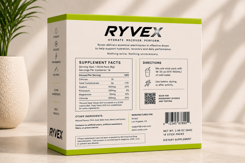 Ryvex Premium Hydration — 15 Stick Pack