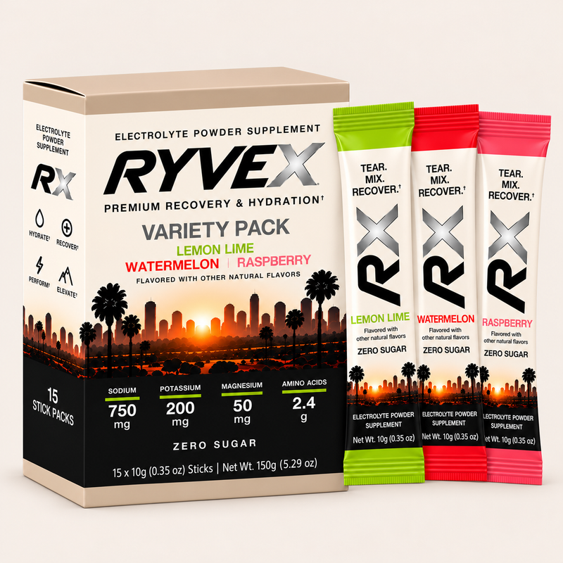 RYVEX Variety Pack Electrolyte Powder - 15 Sticks