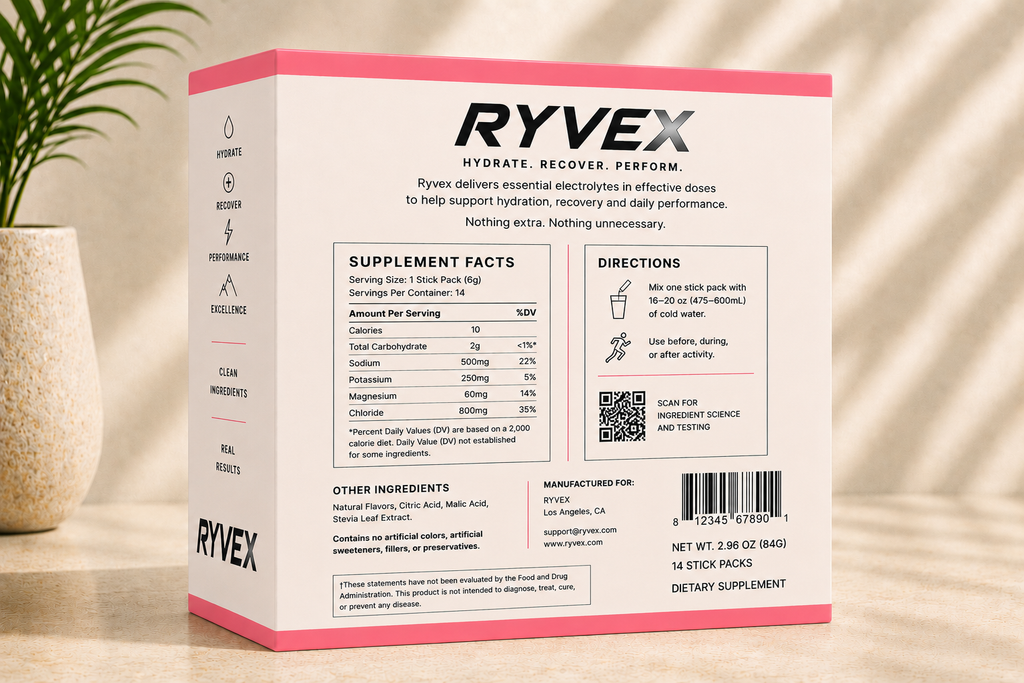 Ryvex Premium Hydration — 15 Stick Pack