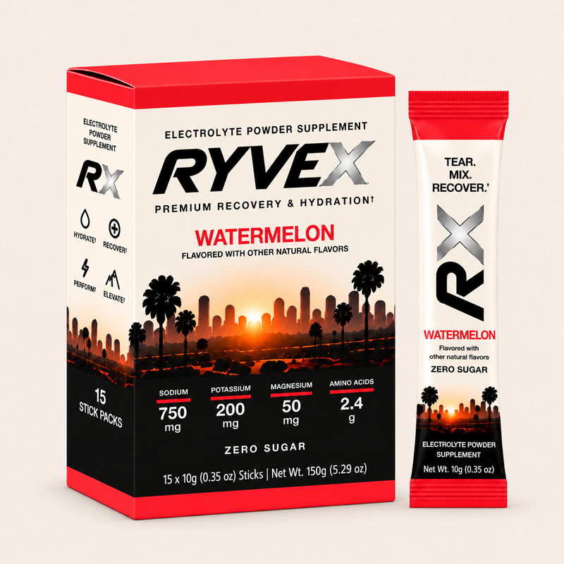 RYVEX Watermelon Electrolyte Powder - 15 Sticks
